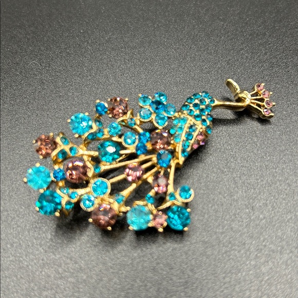 Monet peacock pin - Picture 3 of 4